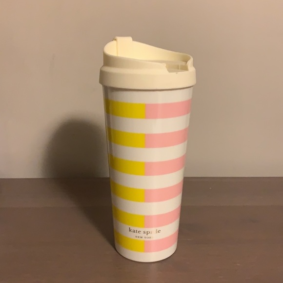 Kate Spade Nineties Inspired Pastel Striped Plastic Tumbler - Picture 2 of 9